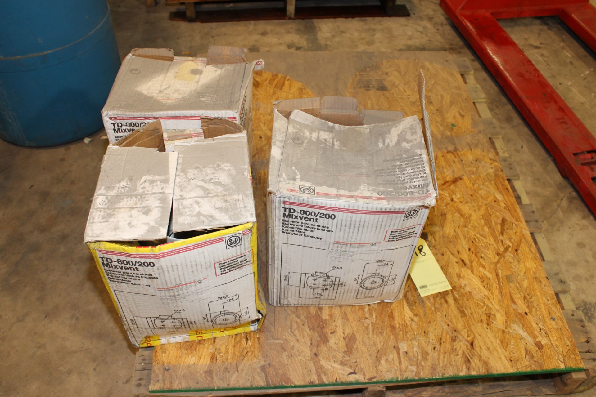LOT OF EXHAUST FANS (3), S&P MDL. TD-800/200 MIXVENT  (Location D) - Image 2 of 2