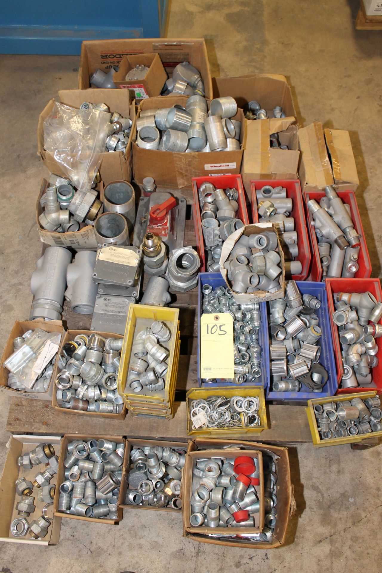 LOT OF LARGE QUANTITY OF APPLETON EXPLOSION PROOF FITTINGS & BOXES  (Location D)