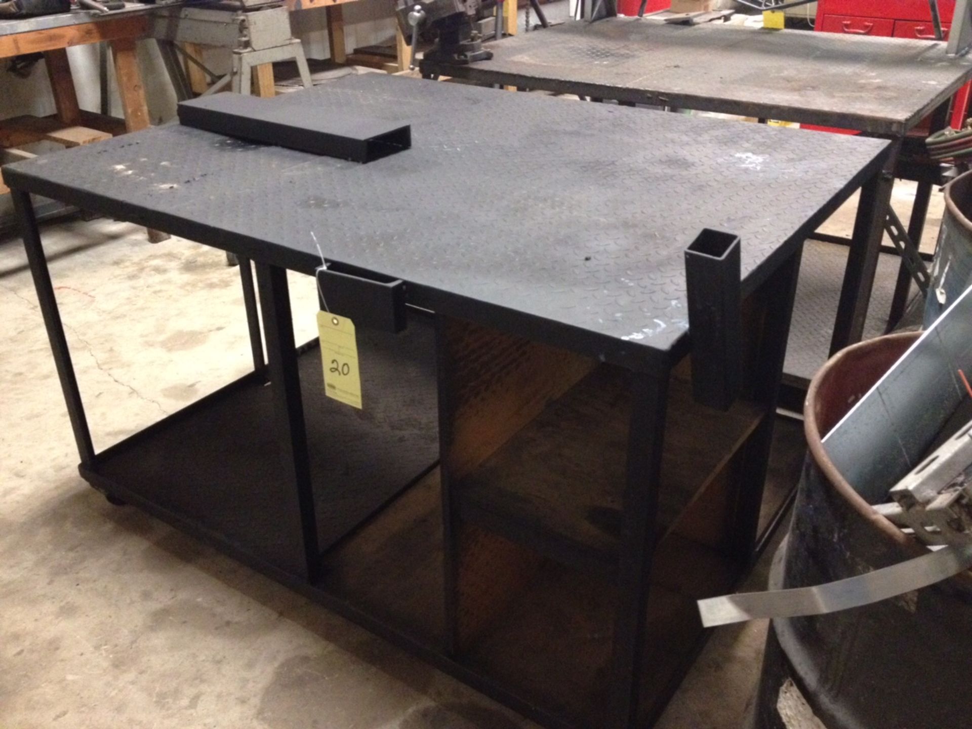 ROLLING WORKTABLE, 46" x 60" surface, 2-tier  (Location D)