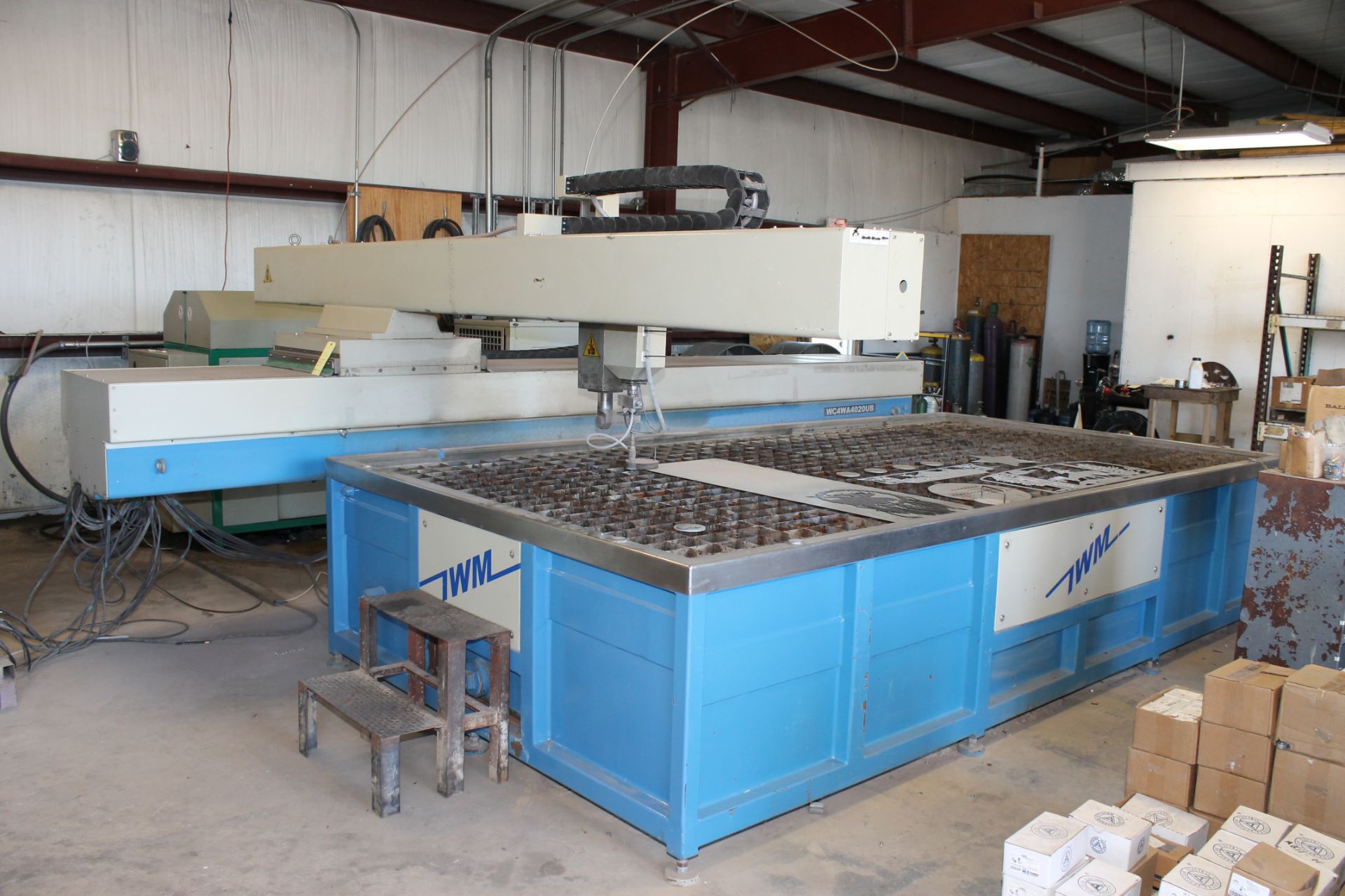 CNC WATERJET CUTTING MACHINE, I.W.M. 6’ X 13’ CUTTING CAP., new 2012, Mdl. WC4WA4020UB, 8’ x 14’