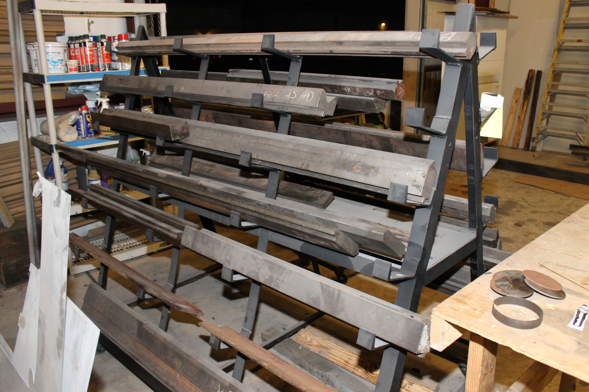 A-FRAME ROLLING DIE RACK, w/numerous assorted dies  (Location D) - Image 2 of 2