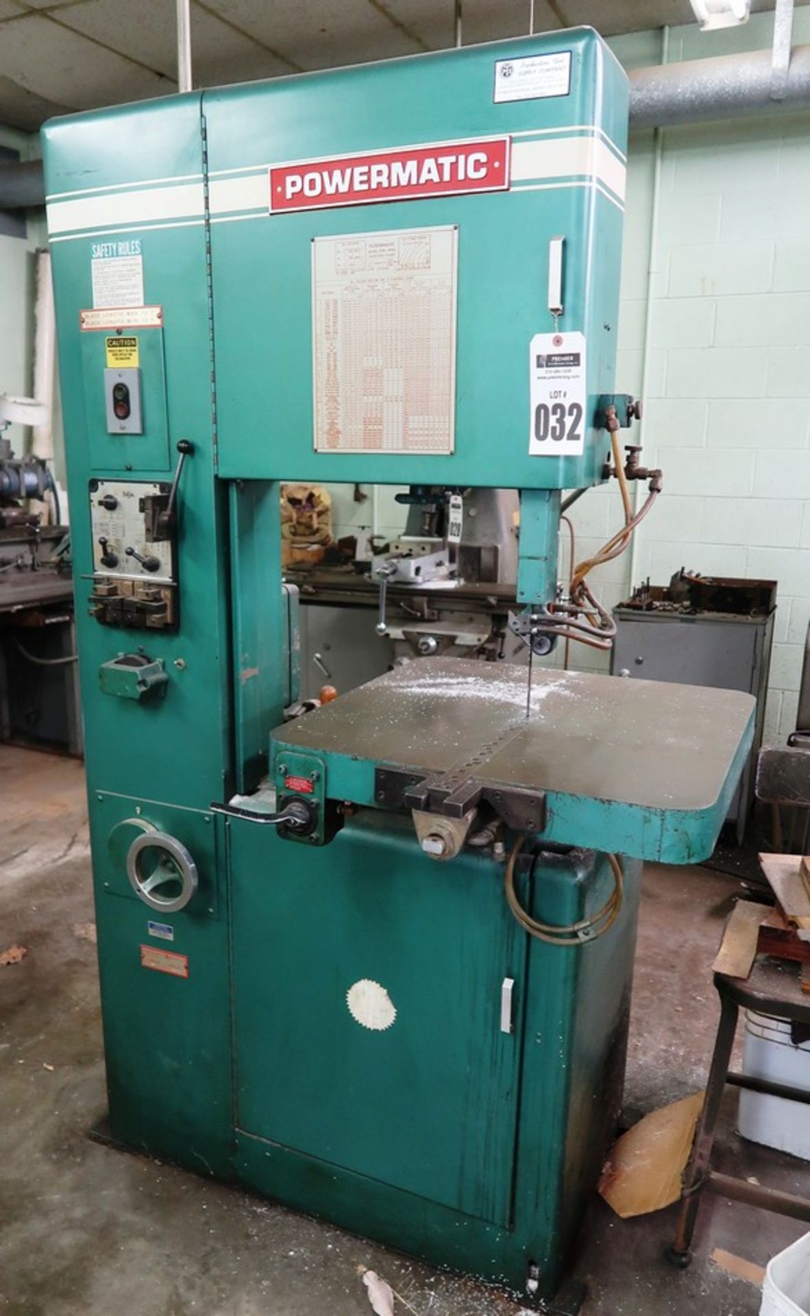 Powermate Model 89 Band Saw, S/N 489019