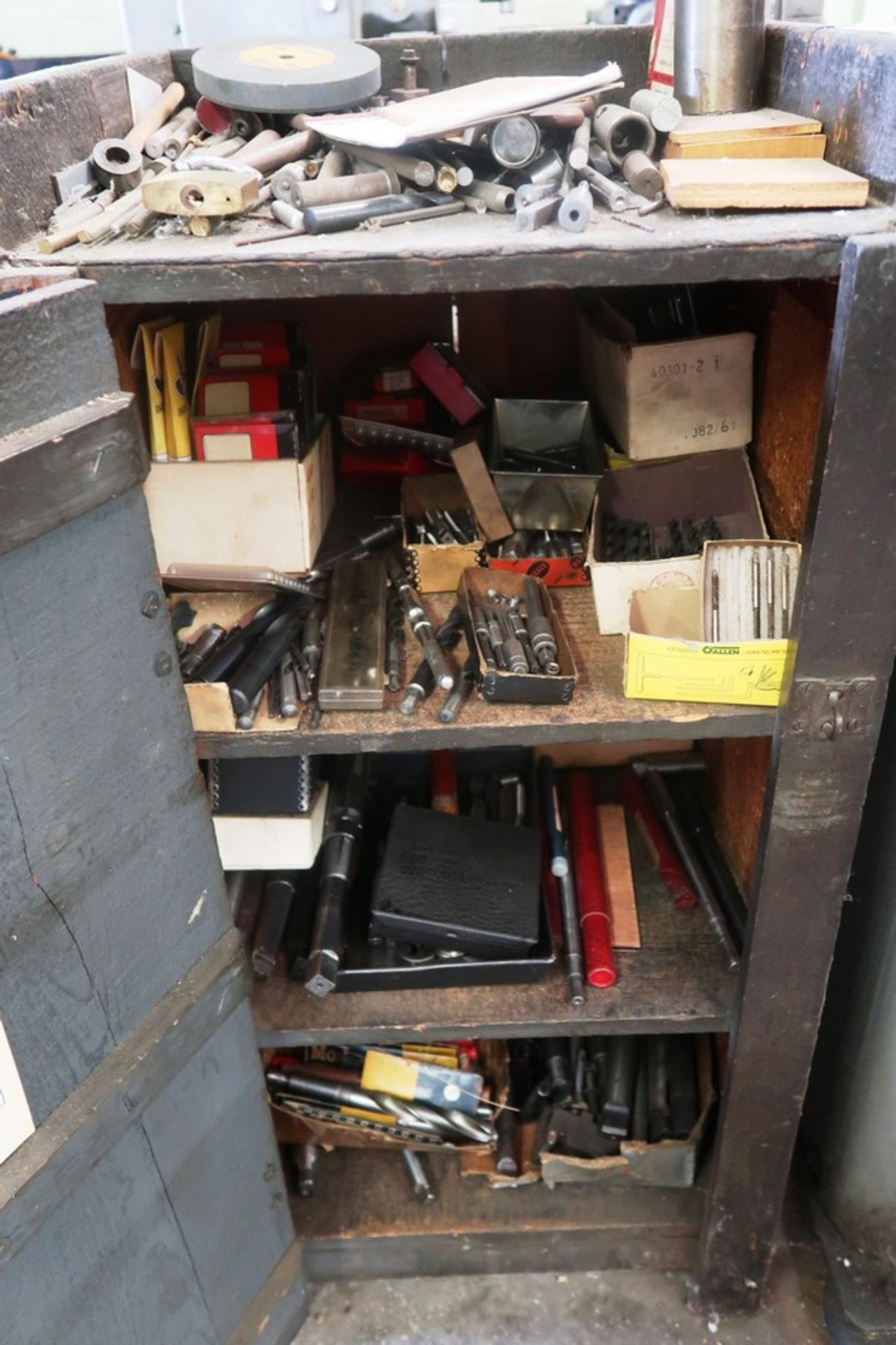 Cabinet With Lathe Parts