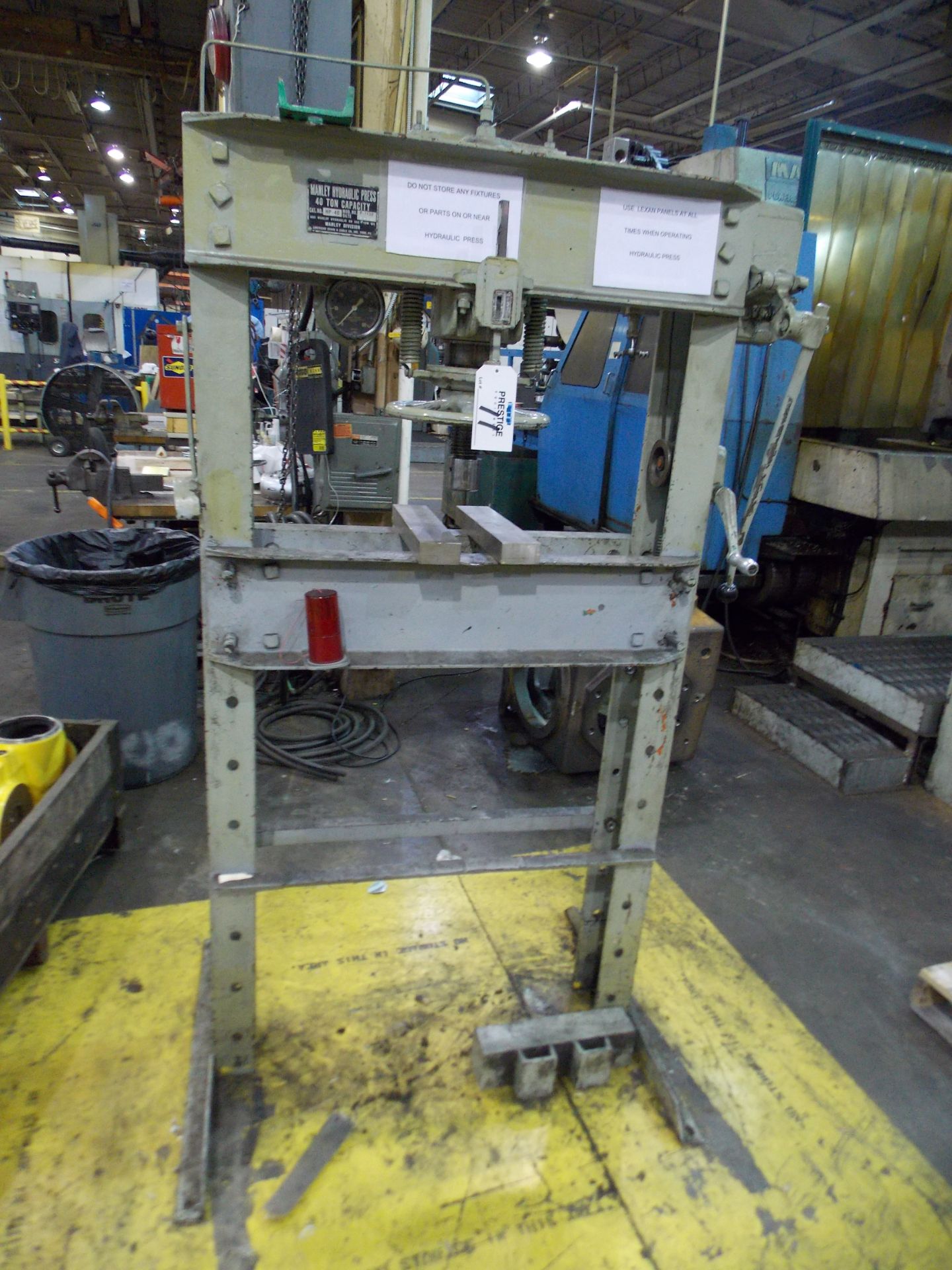 MANLEY P-1130 40-Ton Hydraulic H-Frame Shop Press