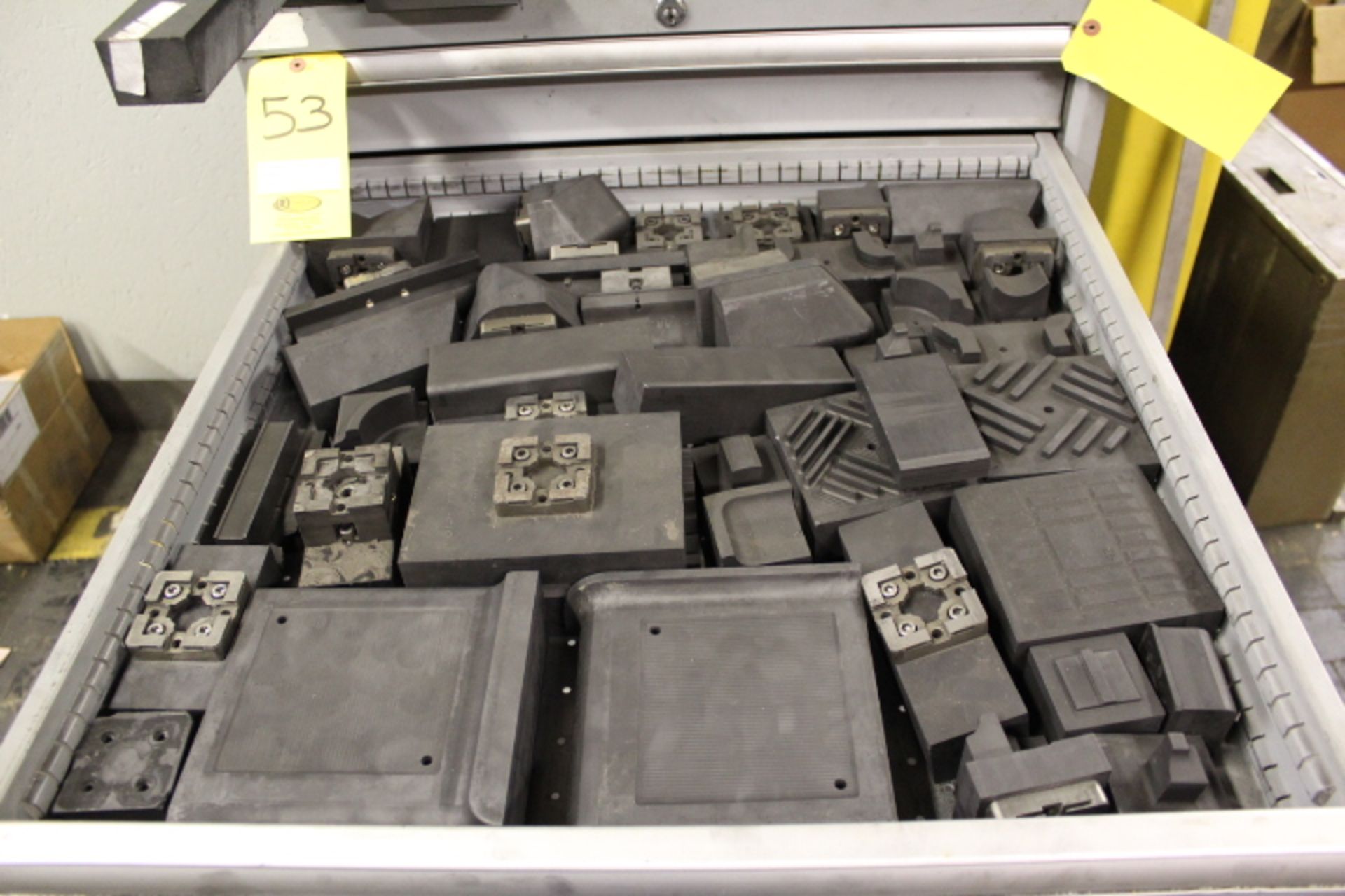 6-DRAWERS OF GRAPHITE EDM TOOLING PLUS TOP OF CABINET AND PICTURE WITH LOT 76 - Image 4 of 9