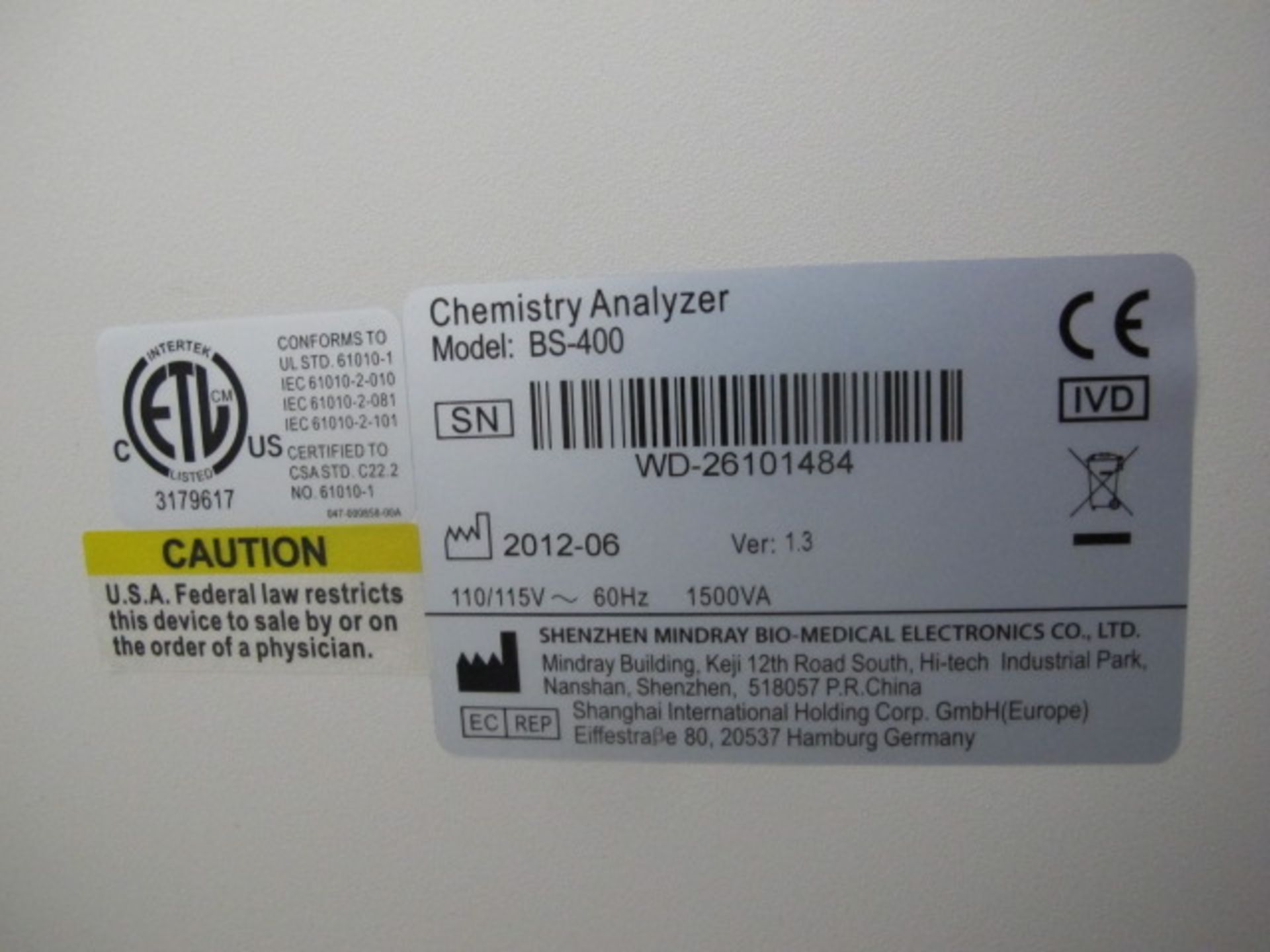 Carolina Liquid Chemistries Corp CLC720 Model BS400 S/N WD26101484, Dell Optiplex 7010 Computer - Image 4 of 11