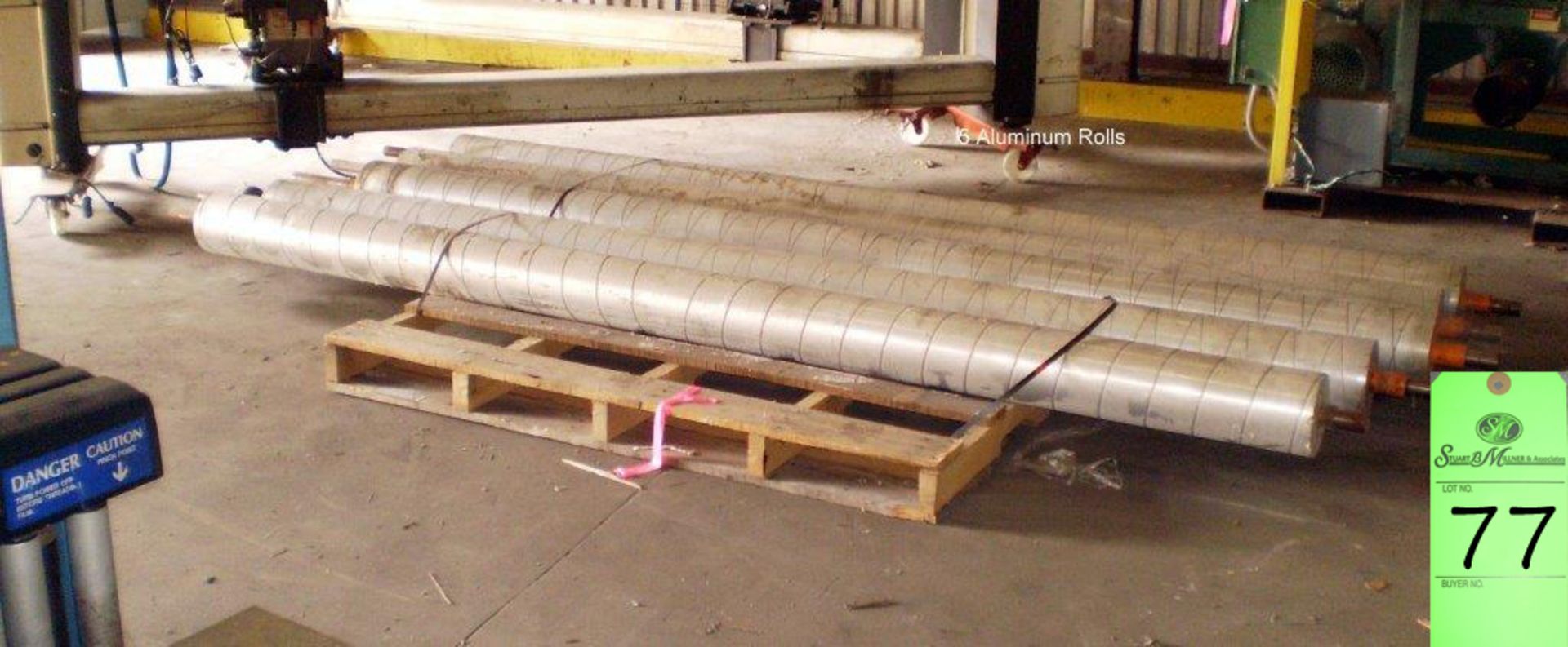 Aluminium Rolls; 5 Aluminum Rolls (4)-11'6"OAl 7"Dia (1)-10' 11'OAL Steal Shaft Center Hollow Rolls. - Image 2 of 2