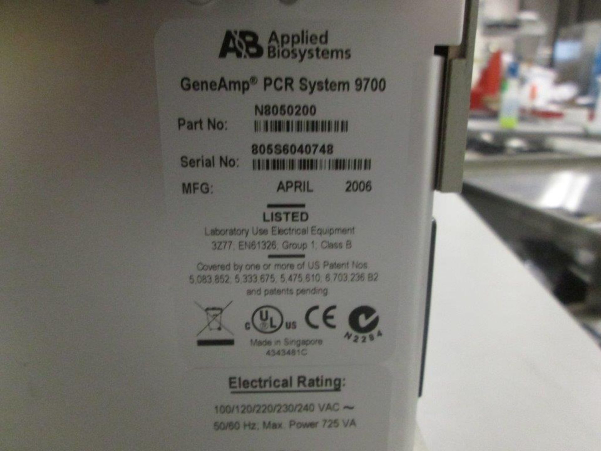 Applied Biosystems GeneAmp 9700 PCR System - Image 4 of 4