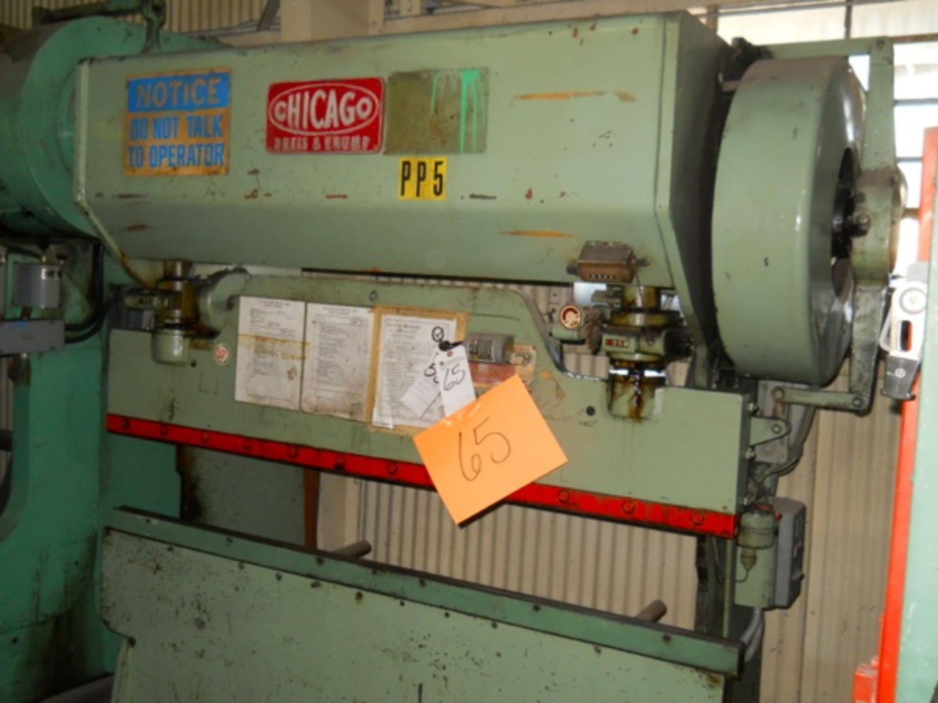 Chicago mod. 56-A, 6'x14 Ga. Power Press Brake. S/N 11978 (Located at 132nd. St)