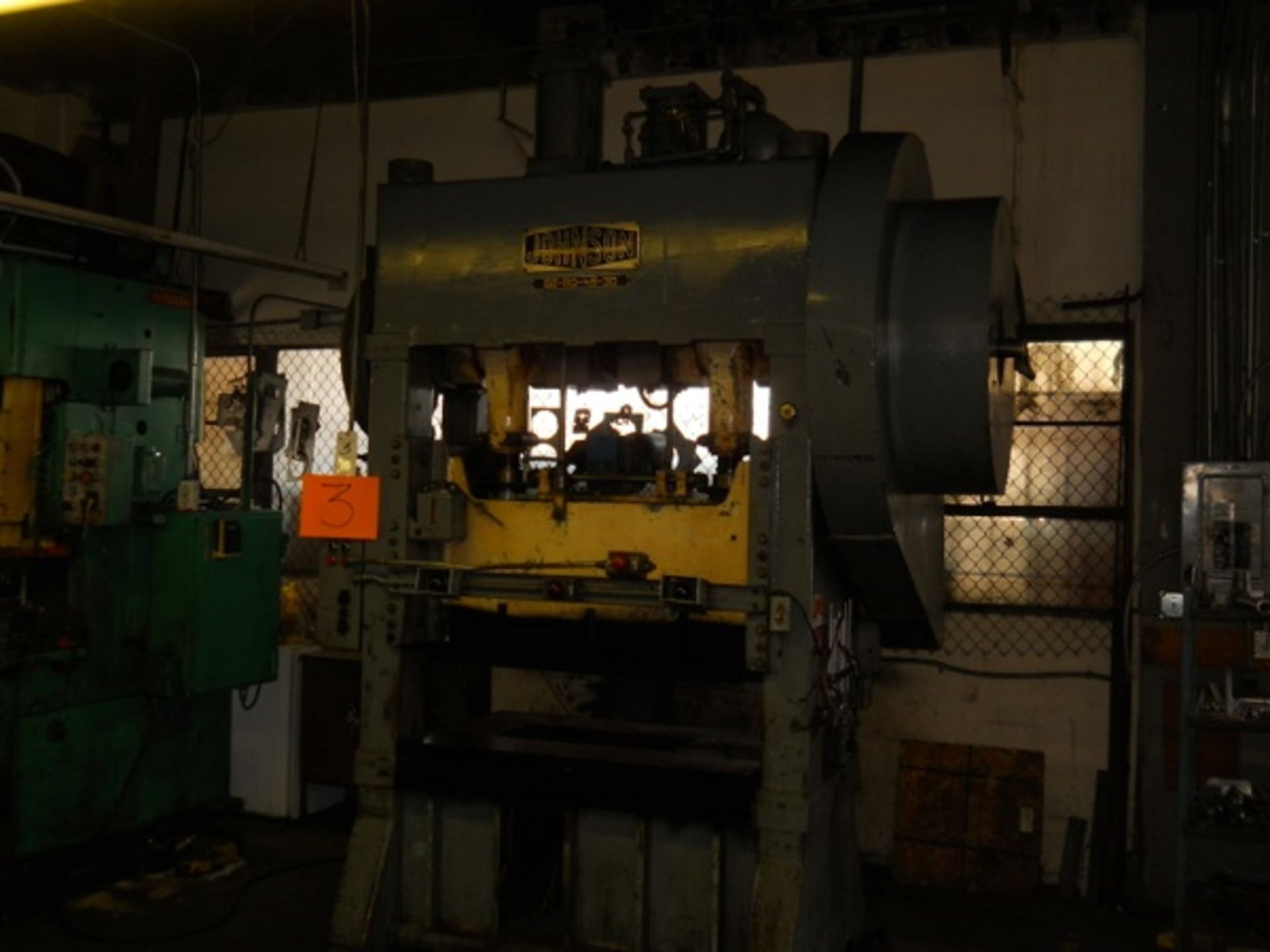 Johnson mod. S80-48-30, 80 Ton S.S.D.C. Stamping Press, 48"x30" Bed, Air Clutch, 3" Stroke, 3.5" Ram