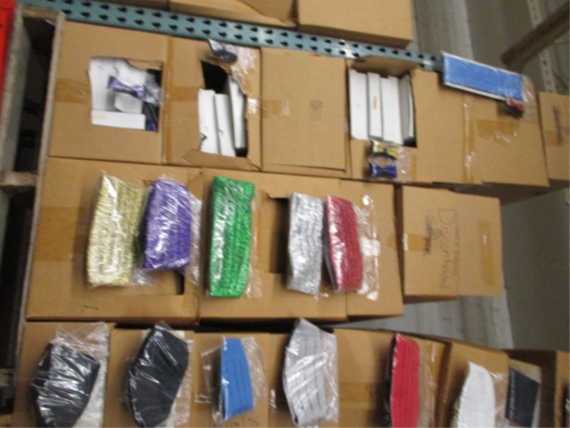 Lot Misc Tux Accessories, Cummerbunds, Bow Ties, Etc. Approx. 58 Boxes, Many Colors & Styles - Image 2 of 4