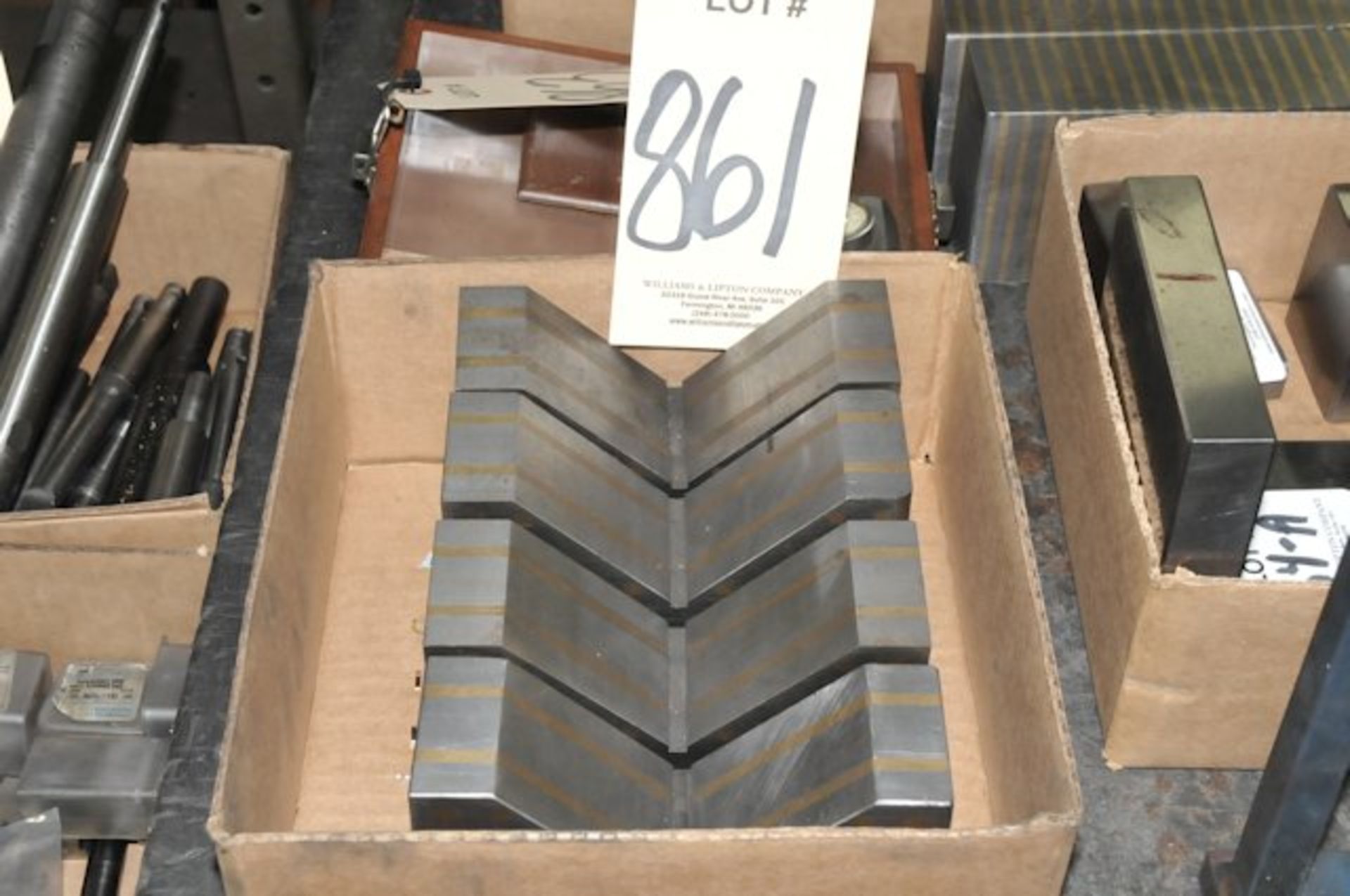 Lot-(4) 2" x 3 3/4" x 6" Magnetic V-Blocks in (1) Box