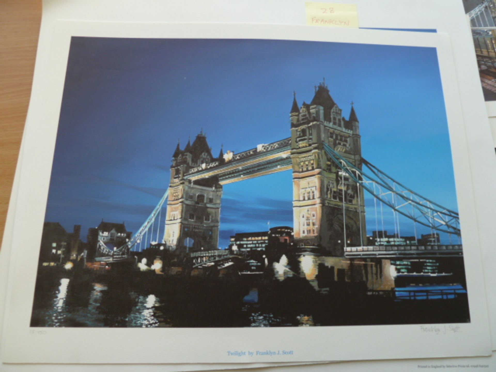 28 X LIMITED EDITION SIGNED UNMOUNTED PRINTS - 6X TWILIGHT, 4X EVENING AT WESTMINSTER, 5X BUCKINGHAM