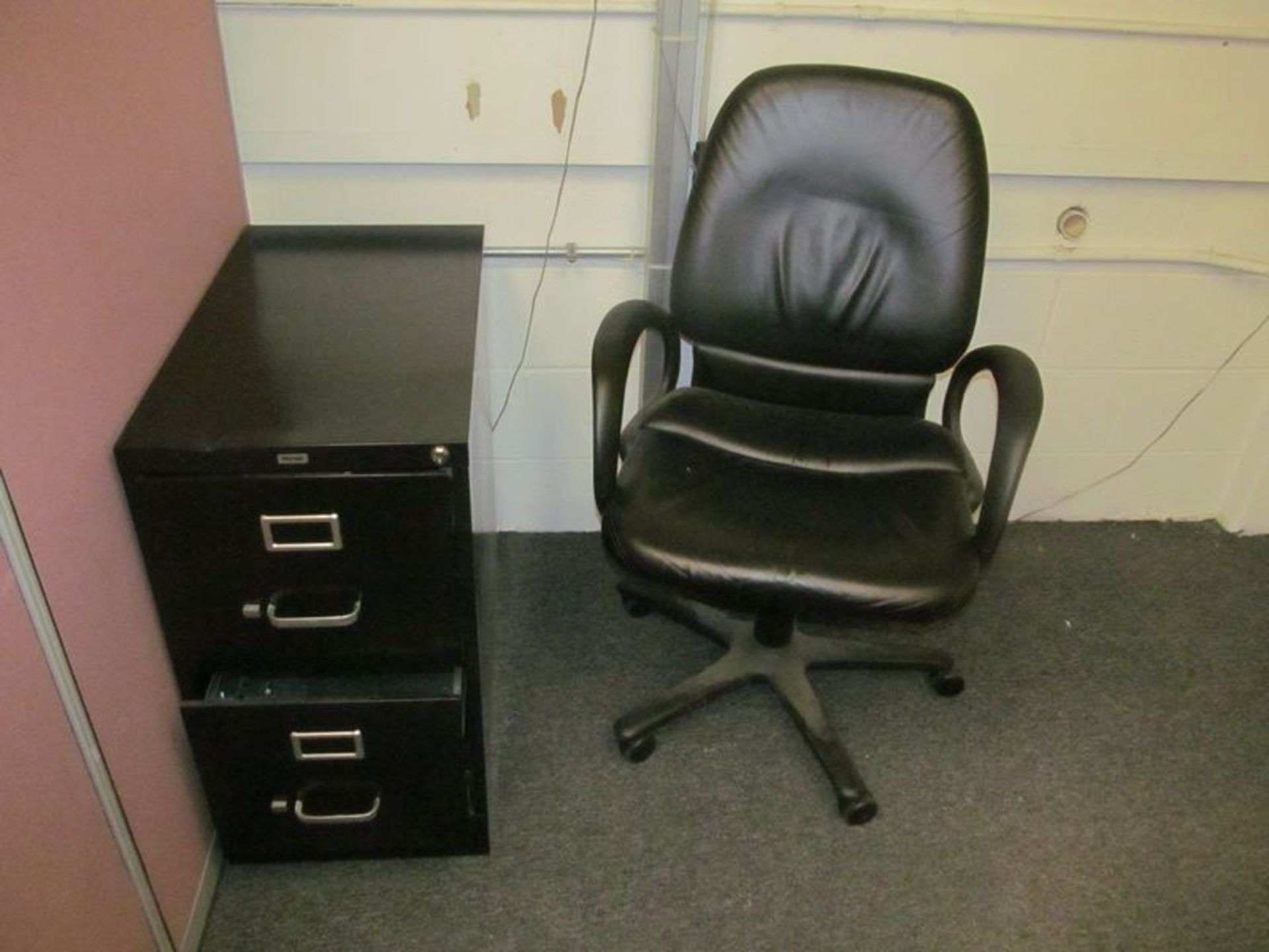 Lot ass't office furnishings; contents of office includes partitions, (2) desks, (6) chairs, (2) - Image 3 of 6