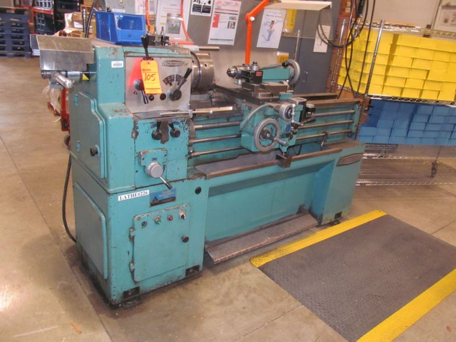 Economaster engine lathe, M/N GW-1140, S/N 66163, 14" swing X 40" between centers, through