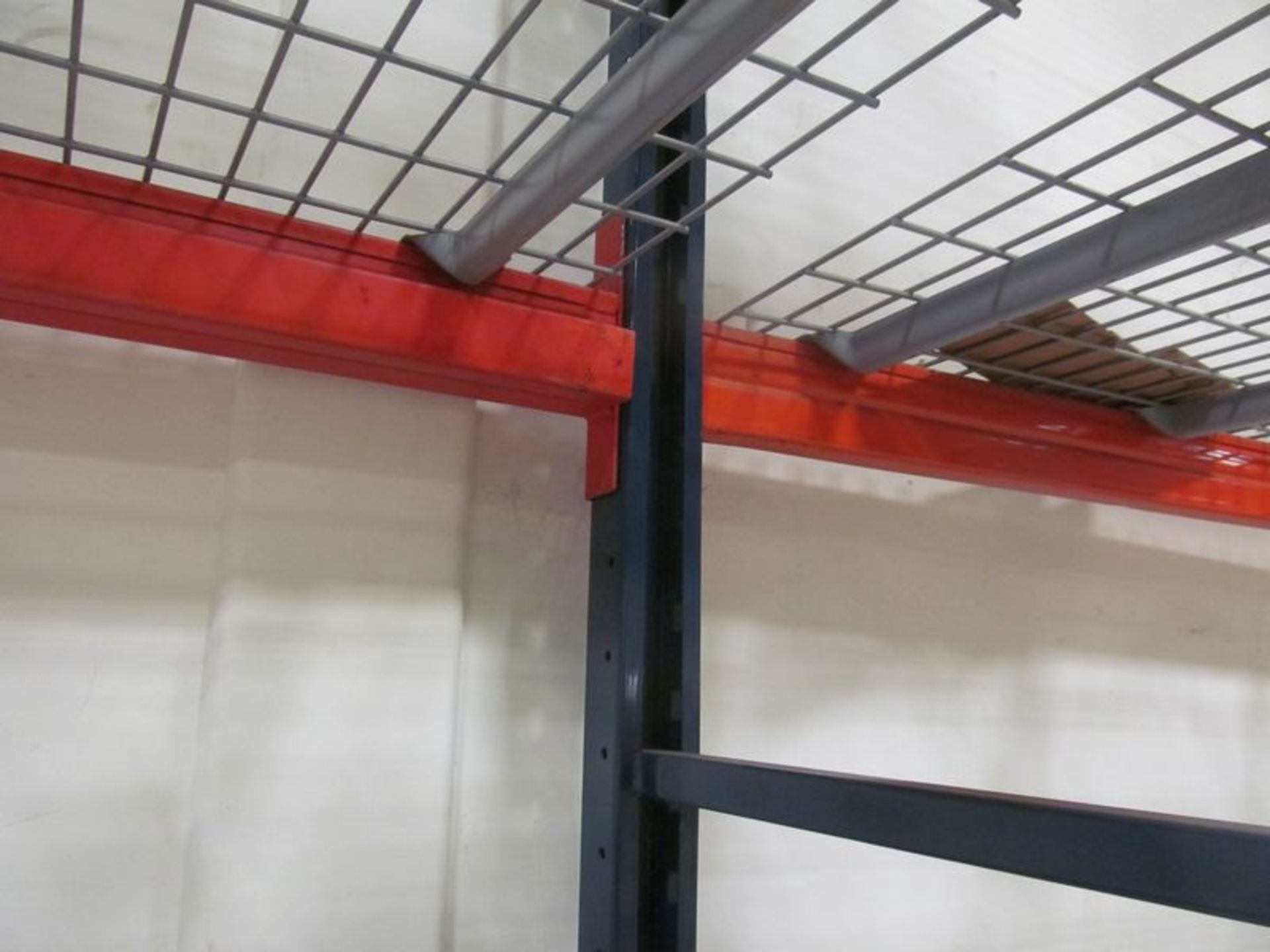 Lot (12) ass't sections pallet rack, all 42"D X 16'H with 3" X 2-1/2" posts, (44) 46" X 42" wire - Image 7 of 7