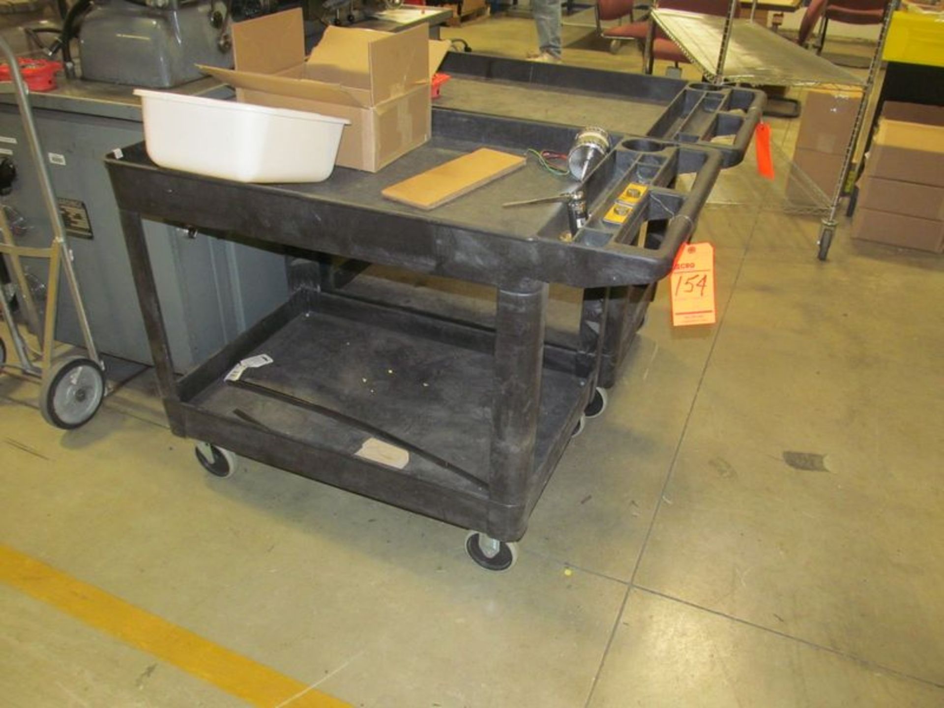 Lot (2) Rubbermaid shop carts, 36" X 26", 2-tier, no contents - Image 2 of 2