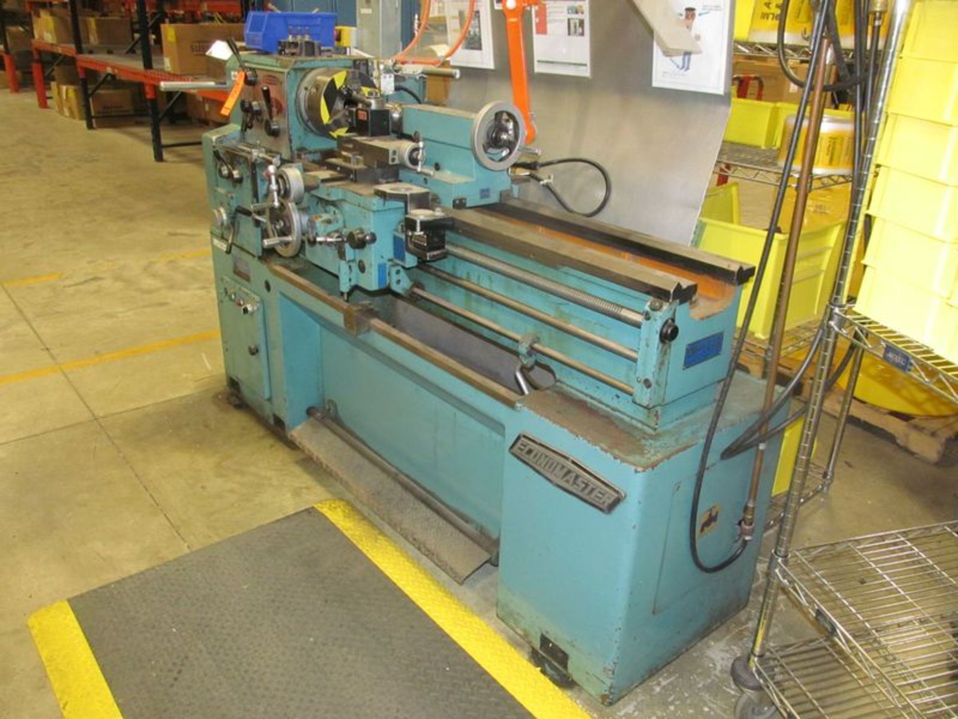 Economaster engine lathe, M/N GW-1140, S/N 66163, 14" swing X 40" between centers, through - Image 2 of 6