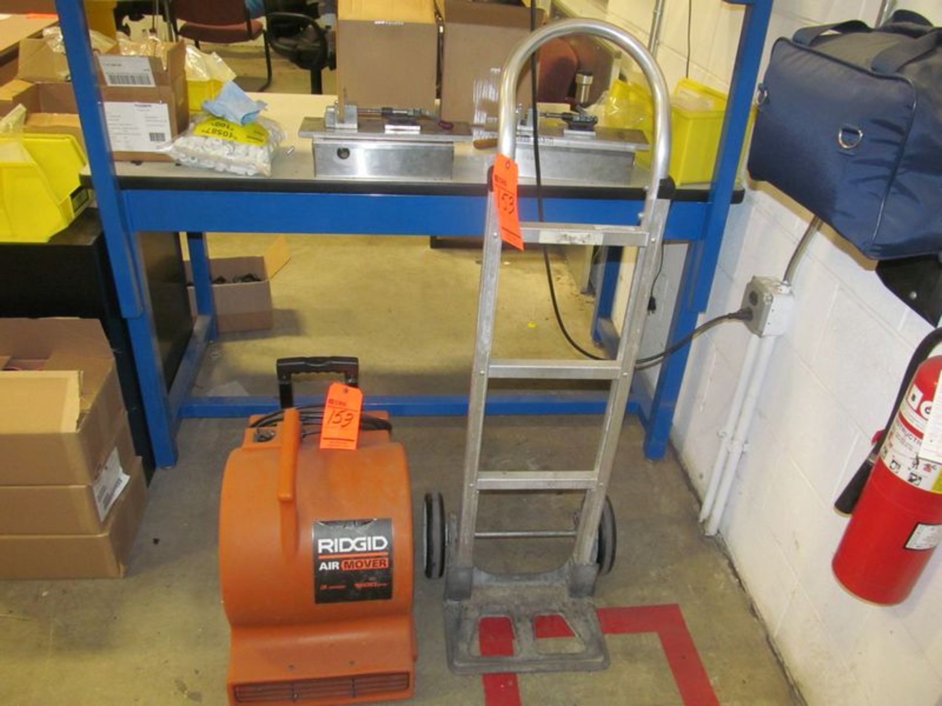 Lot includes (1) Ridgid electric floor dryer blower and (1) Magliner 2-wheel hand truck