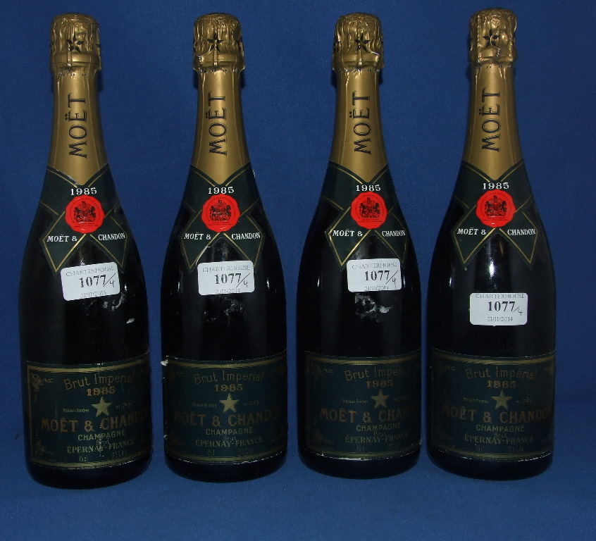 Four bottles of Moet & Chandon champagne, 1985