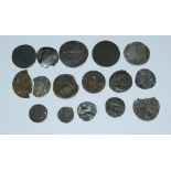 A silver penny, other hammered coins and tokens