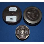 Three boxes, decorated Third Reich emblems (3)