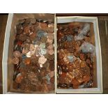 A large quantity of current coinage, mostly uncirculated (2 boxes)