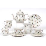 A quantity of Villeroy & Boch Petite Fleur pattern tea and coffee wares, including four breakfast