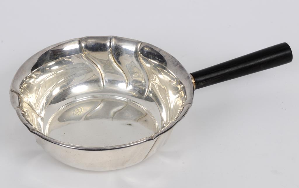 A Danish silver coloured metal hollandaise pan, approx. 14.755 ozt (all in)  See illustration