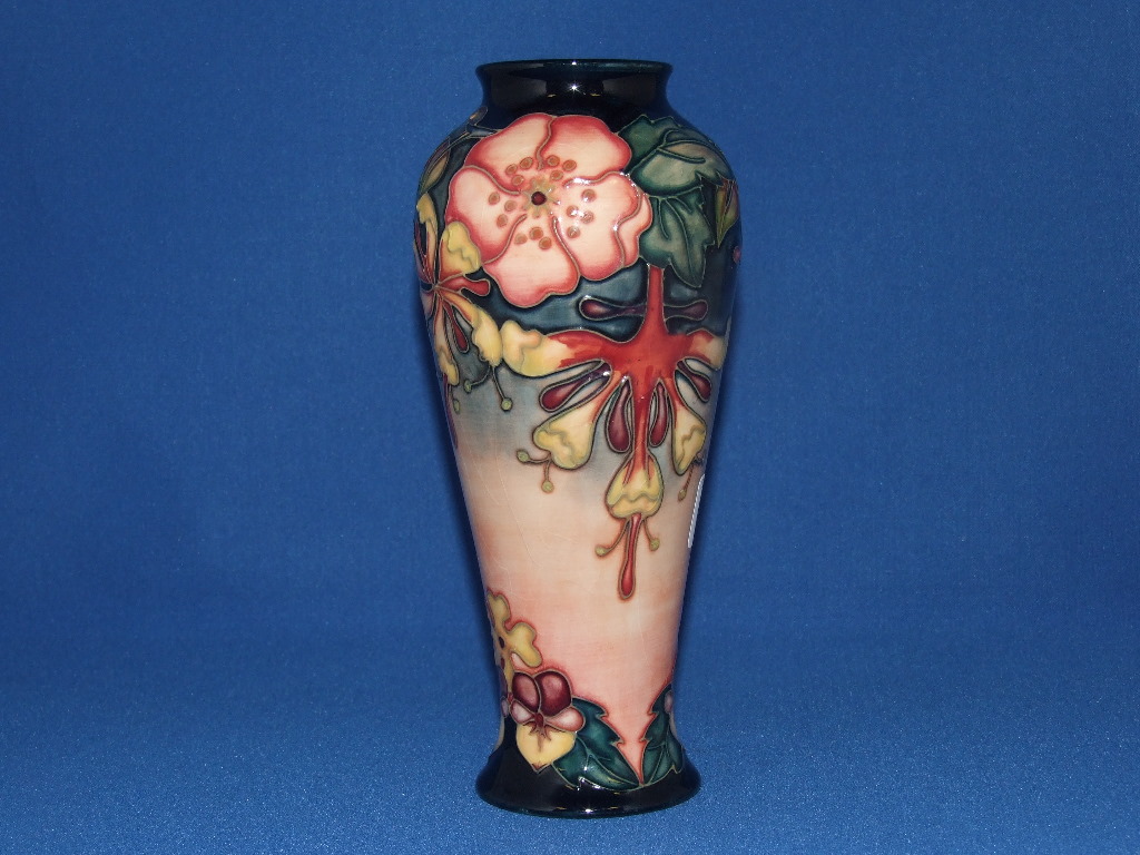 A Moorcroft pottery Oberon pattern vase, copyright 1993, 20.5 cm high Condition report Report by JB