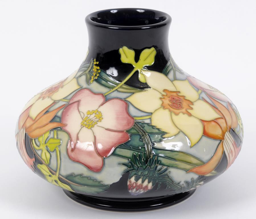 A Moorcroft pottery Golden Jubilee vase, the base with Golden Jubilee 2002 stamp, 16.5 cm high