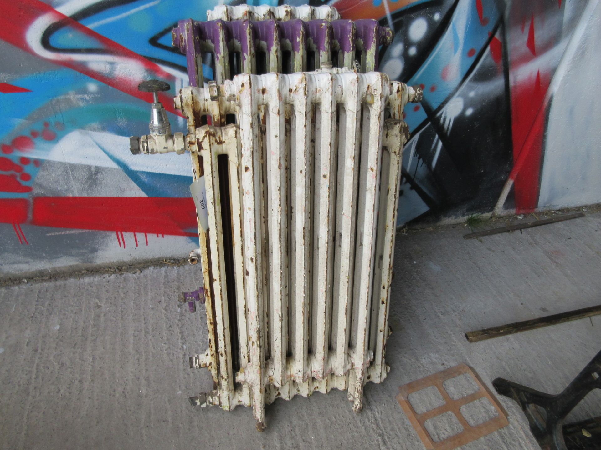 Cast iron radiators on legs (5)