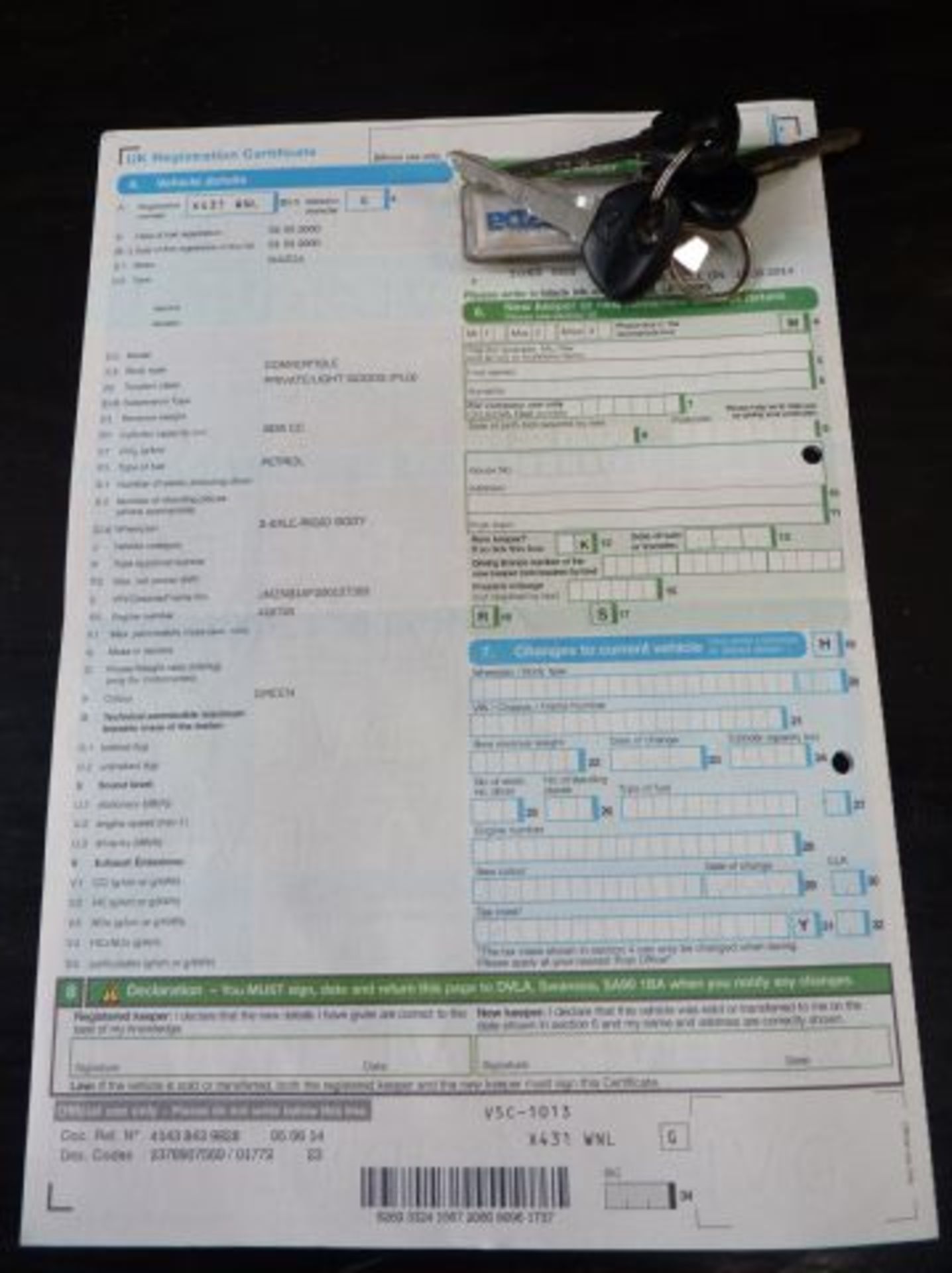 X PLATE MAZDA MX5 SOFT-TOP CONVERTIBLE; 1.8 PETROL; 107163 RECORDED MILES; REG X431 WNL; TAX - Image 5 of 7