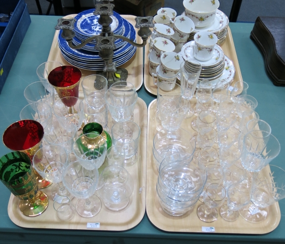 "Click here to bid.  A `Victorian` pattern 37 piece Part Tea Service, sixteen Royal Doulton `