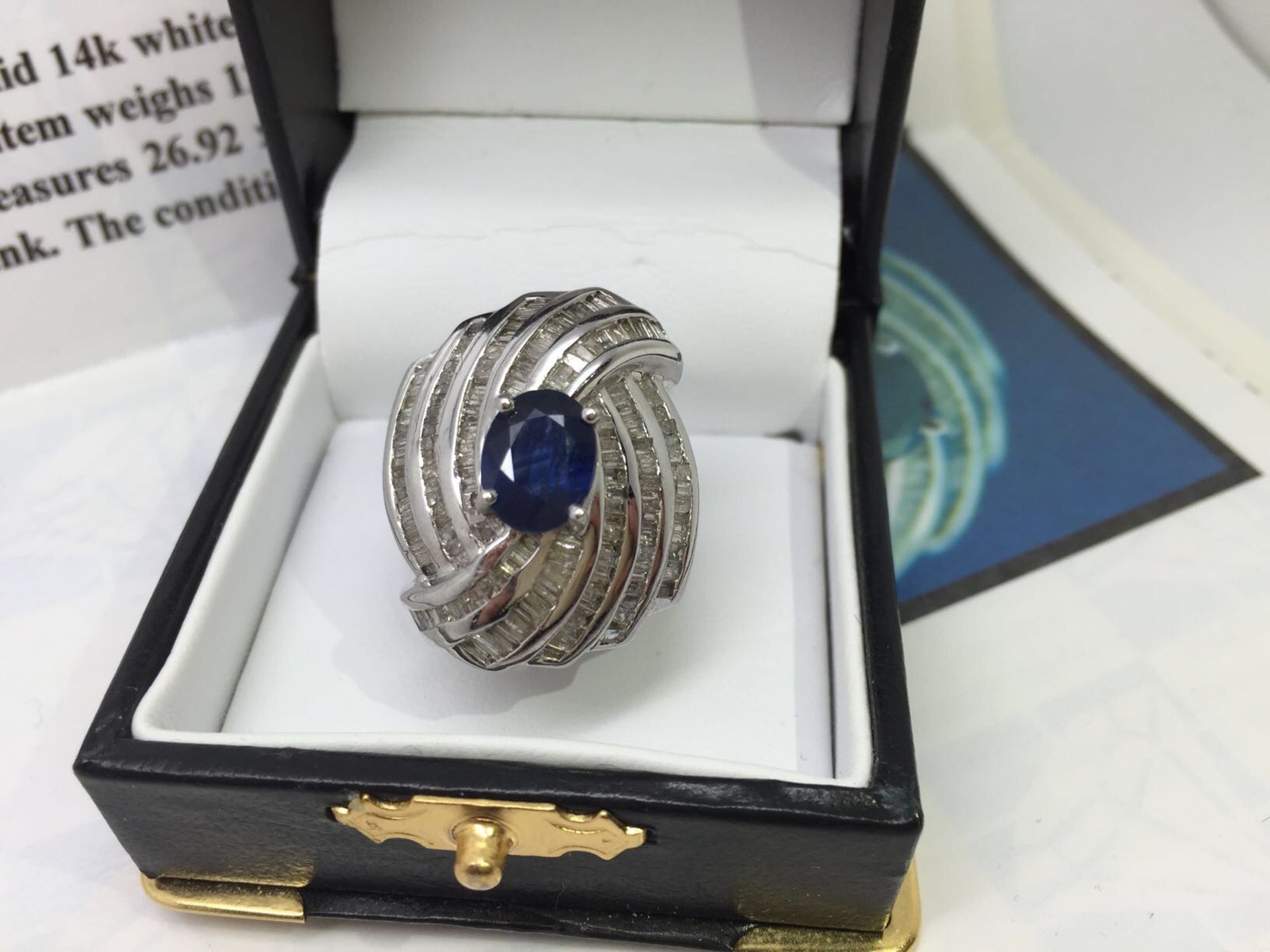 STUNNING 5.05 CARAT DIAMOND & SAPPHIRE RING WITH $52,015 APPRAISAL