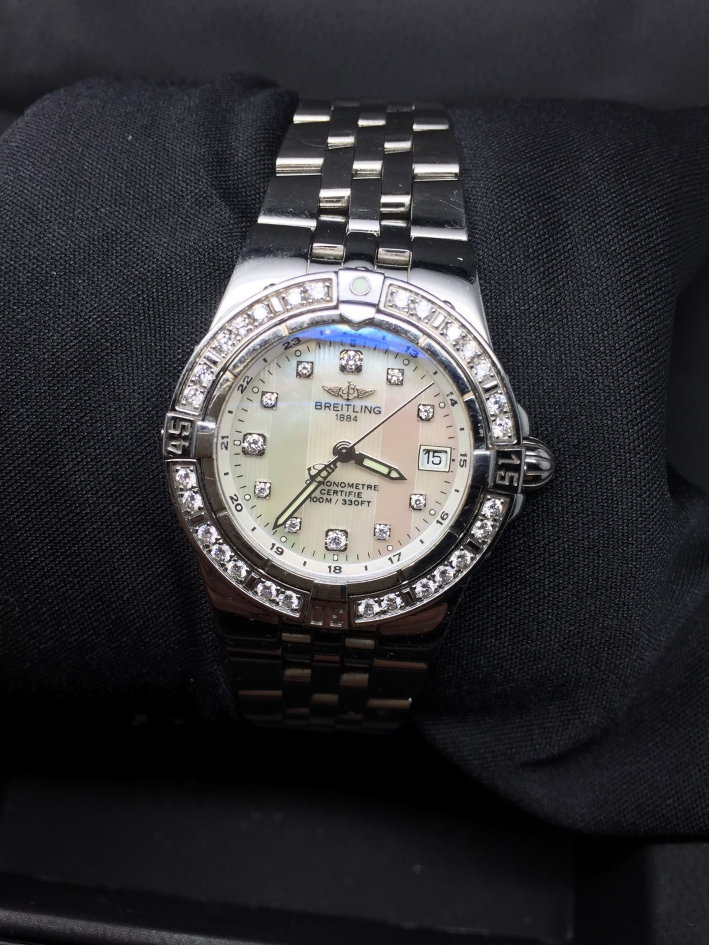 LADIES BREITLING DIAMOND WATCH * STARLINER A7134053 / A602 - Image 8 of 13