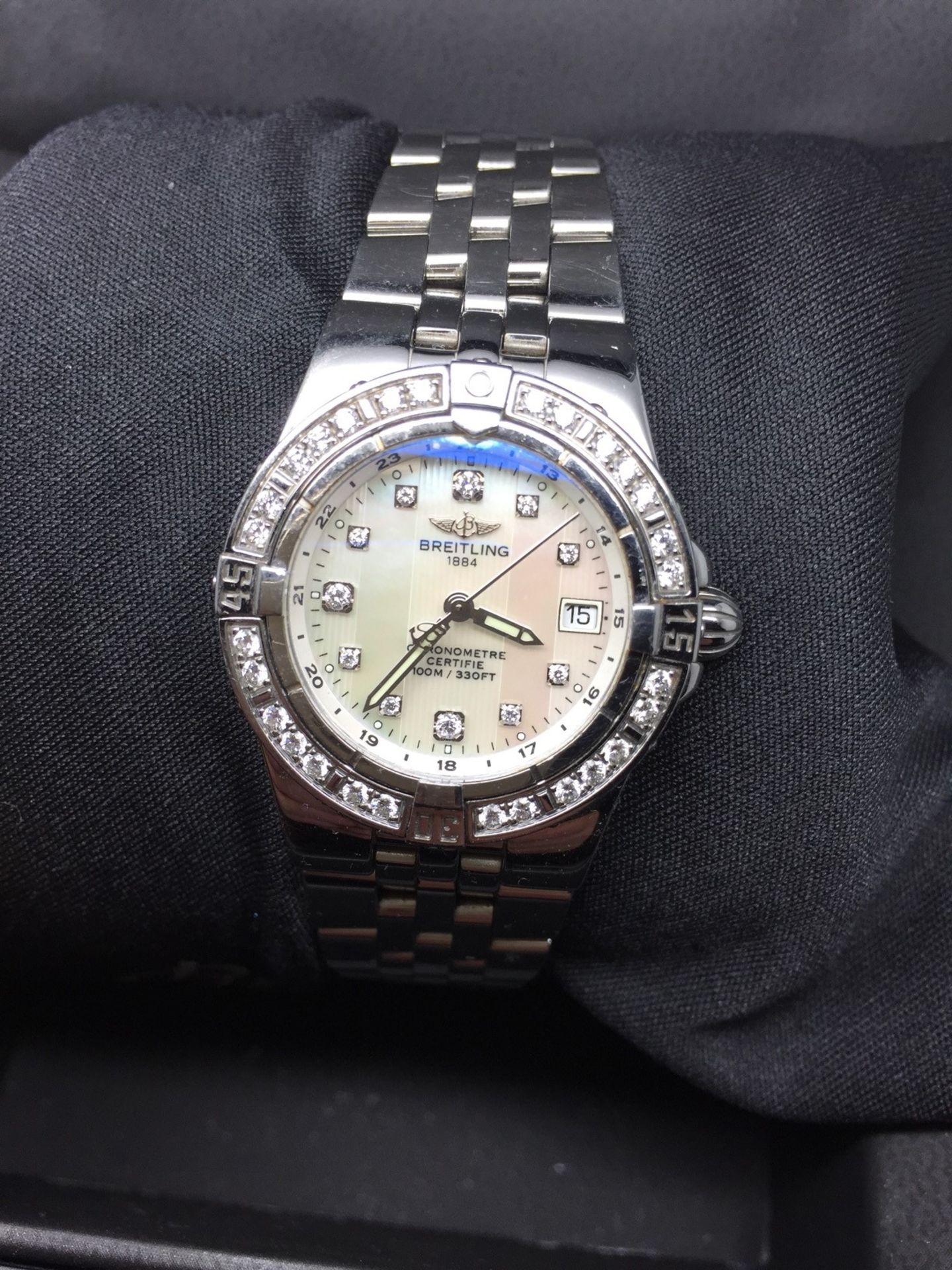 LADIES BREITLING DIAMOND WATCH * STARLINER A7134053 / A602 - Image 9 of 13