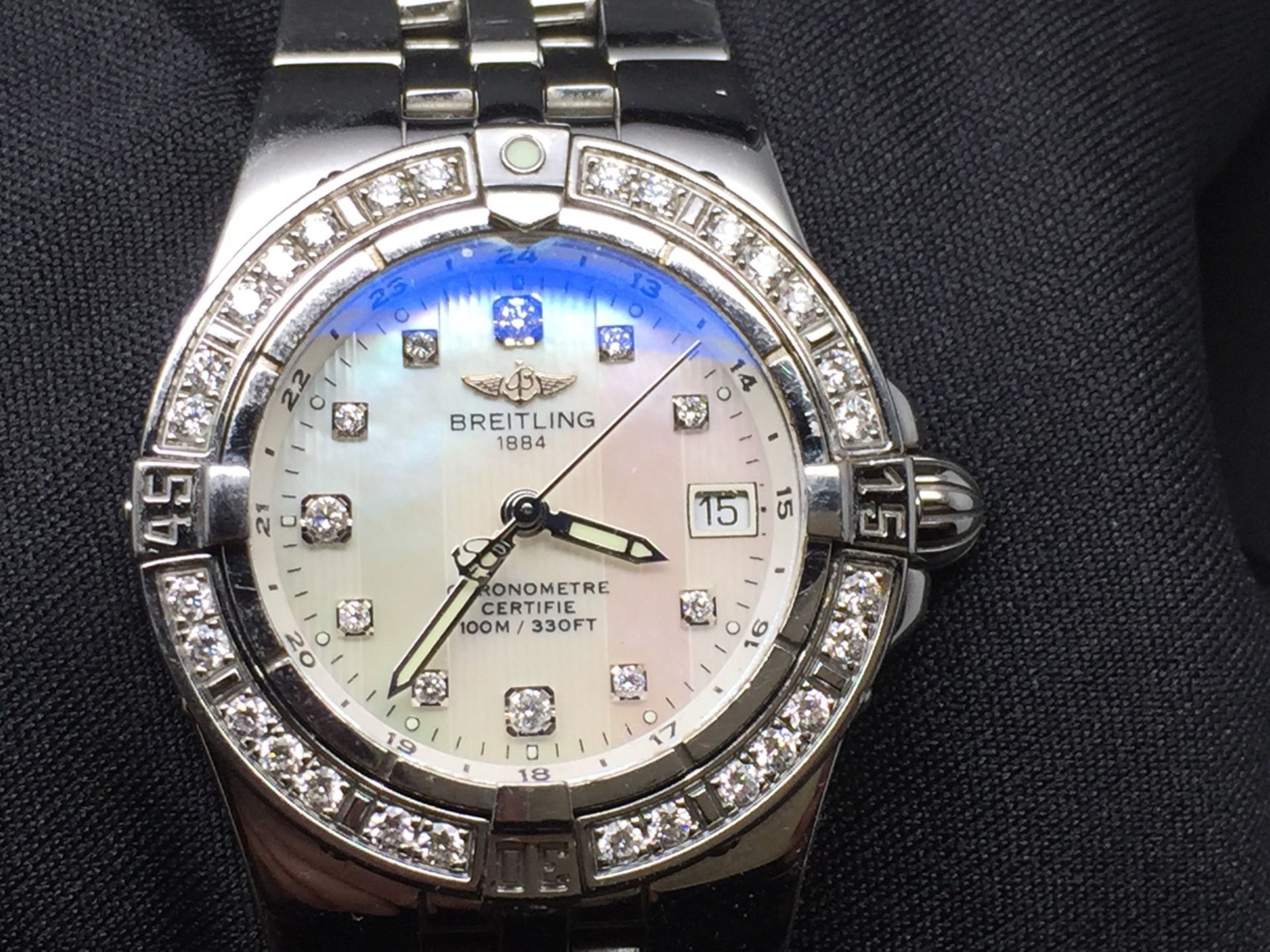 LADIES BREITLING DIAMOND WATCH * STARLINER A7134053 / A602