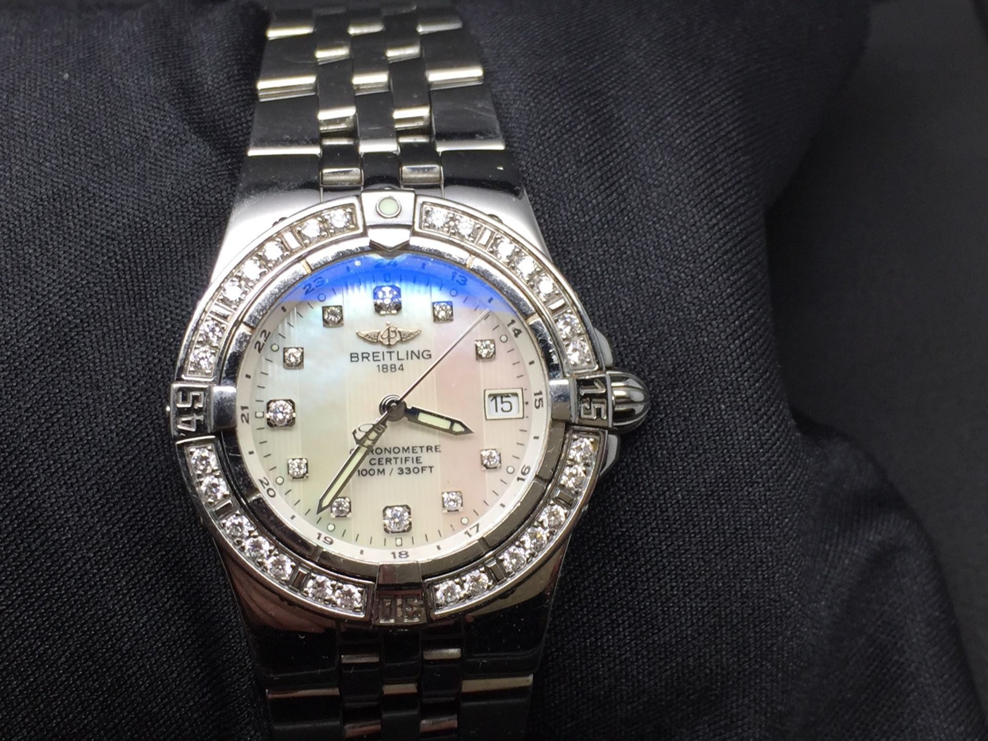 LADIES BREITLING DIAMOND WATCH * STARLINER A7134053 / A602 - Image 5 of 13