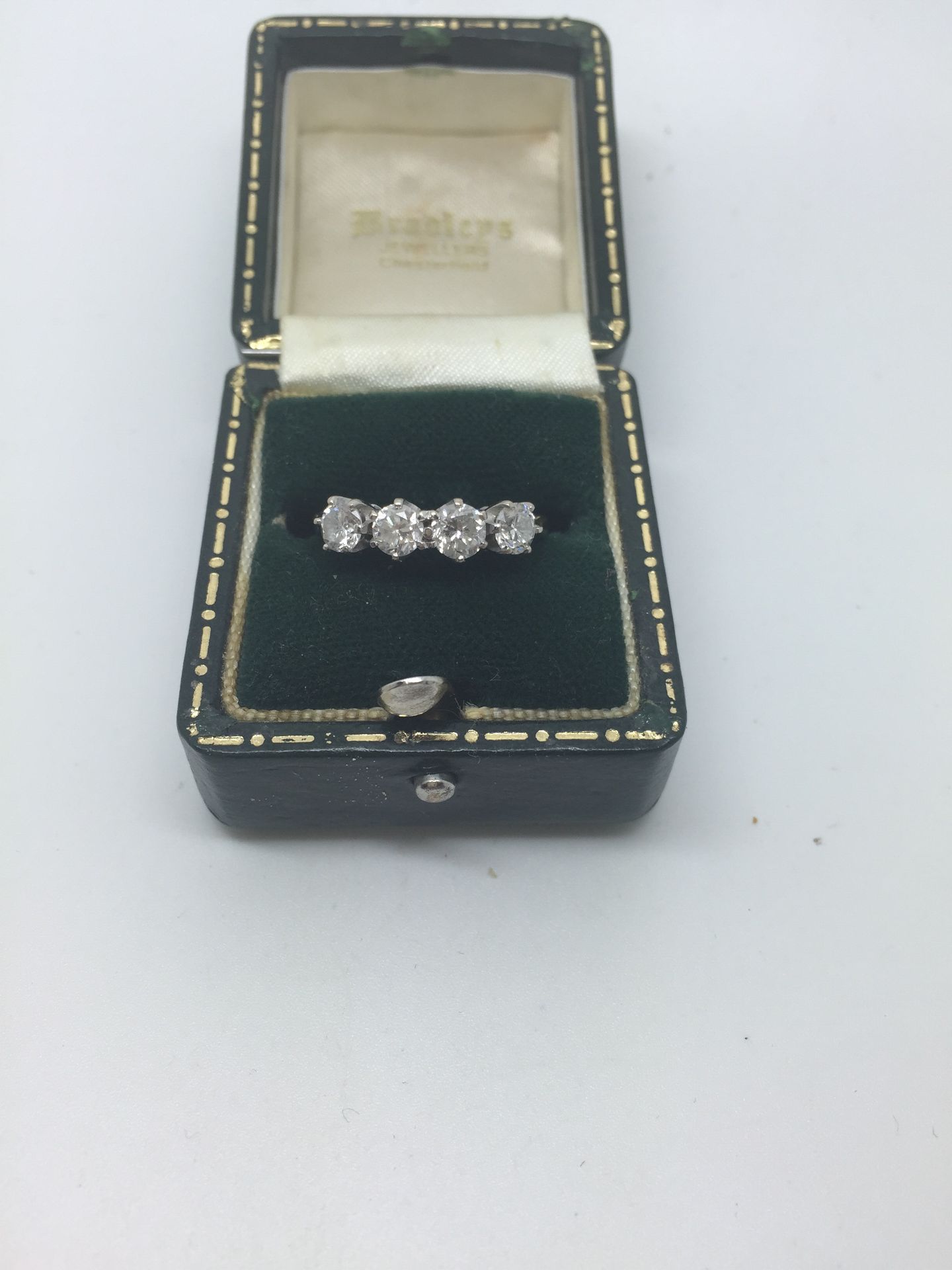 18ct GOLD 4 STONE DIAMOND RING 1.00 CARAT - Image 2 of 2