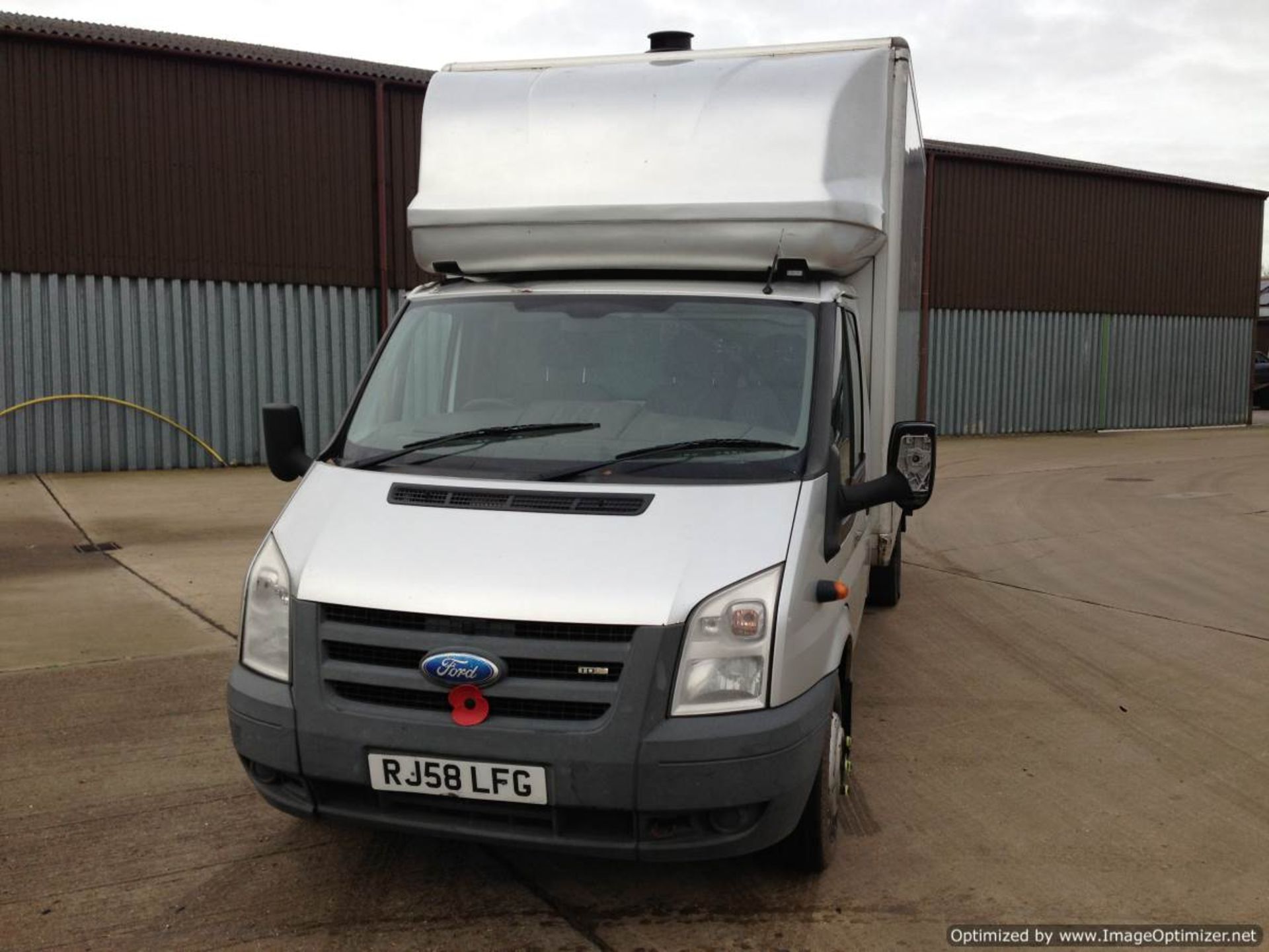 2008 58 REG SILVER FORD TRANSIT LUTON VAN WITH TAIL LIFT - Image 2 of 13