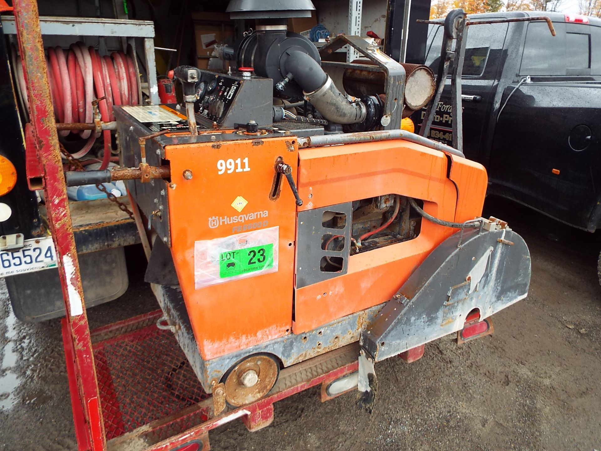 HUSQVARNA FS6600D 42" WALK BEHIND WET CONCRETE SAW WITH JOHN DEERE 2.4LITER DIESEL ENGINE, 781