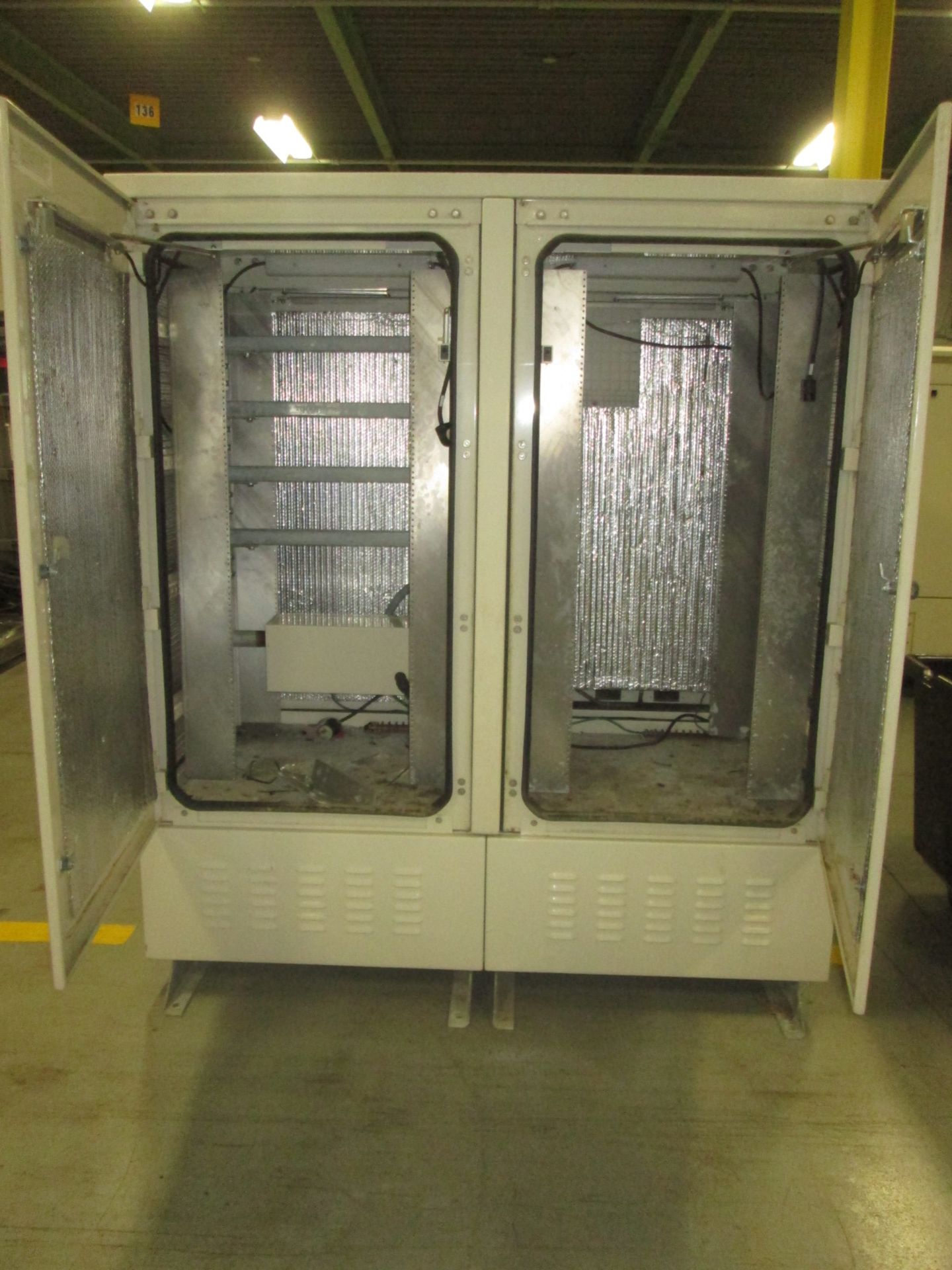 56.5"X76.5" REPEATER CABINET WITH AC AND RACKS 220 VAC  ID#: AC239 (LOCATED IN BROCKVILLE, ON) - Image 2 of 5