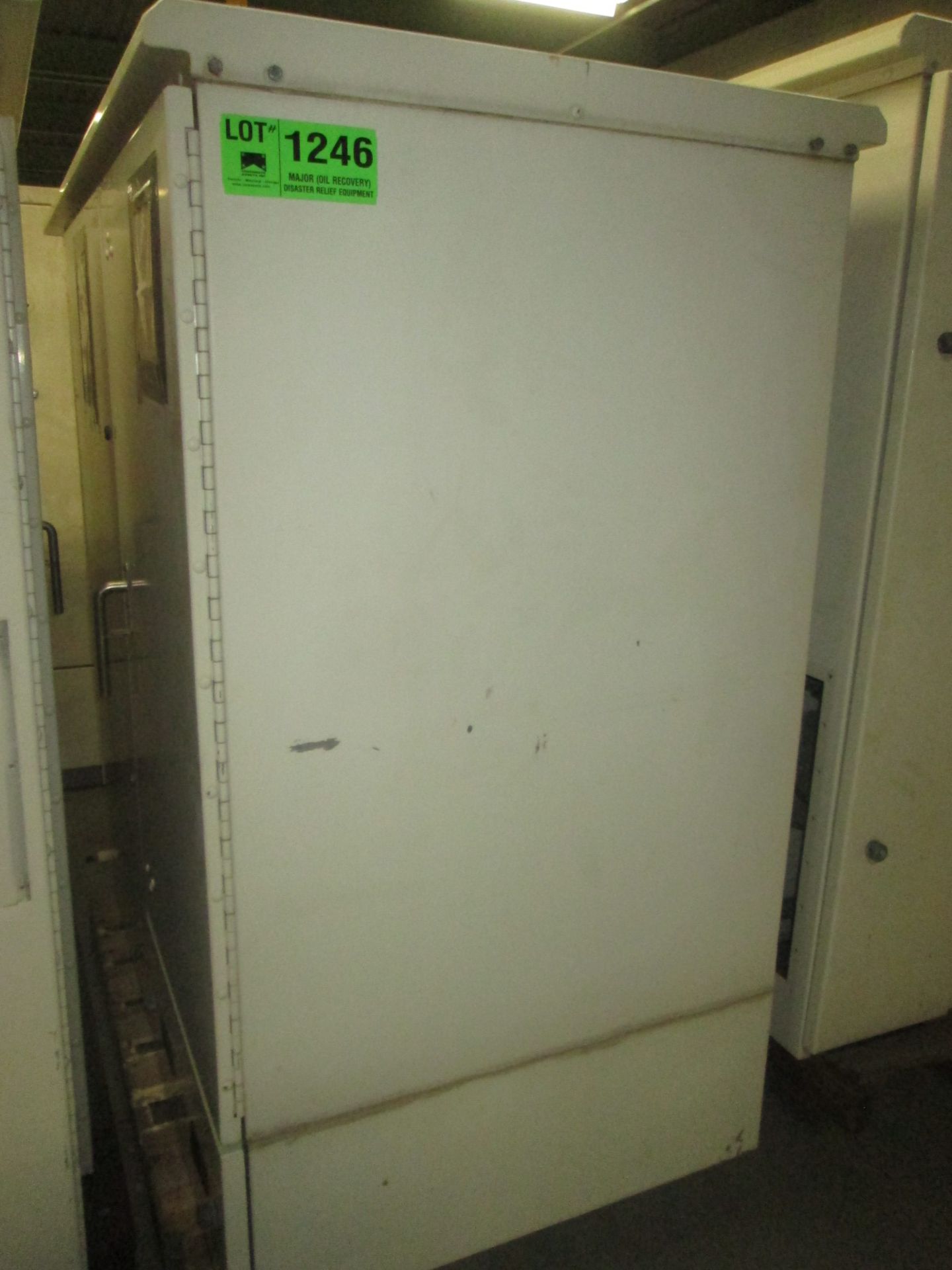 42"X88" REPEATER CABINET WITH AC AND RACKS 220 VAC  ID#: AC232 (LOCATED IN BROCKVILLE, ON)