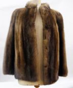 1960s Royale Pastale mink fur jacket, size medium, dark gunmetal coloured lining with moons and star