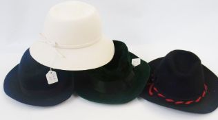 A selection of vintage hats