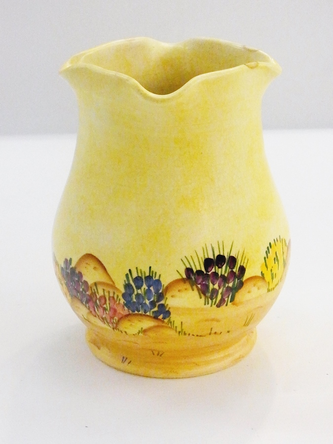 A Royal Doulton seriesware shallow bowl "The Gypsies", 23.5cm diameter, Radford studio pottery vase, - Image 2 of 4