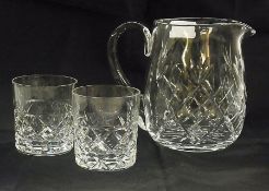 A quantity of Brierley glass to include glass bowl, water jug and six tumblers (8)