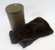 A sable stole with a tin container (2)