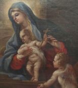 Oil on canvas
Late 17th/early 18th century Italian school
Madonna and Child, Jesus holding cross